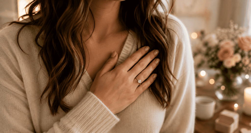 bague proche du cœur